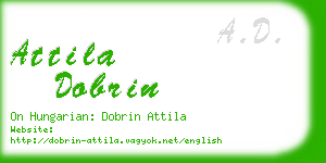 attila dobrin business card